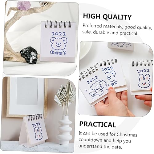 Miniatura 7 de STOBOK 18 Pcs 2022 Calendar Small Desk Calendarios De Adviento 2022 English Edition Calendar 2022 Desk Flip Calendar Desktop Calendar English