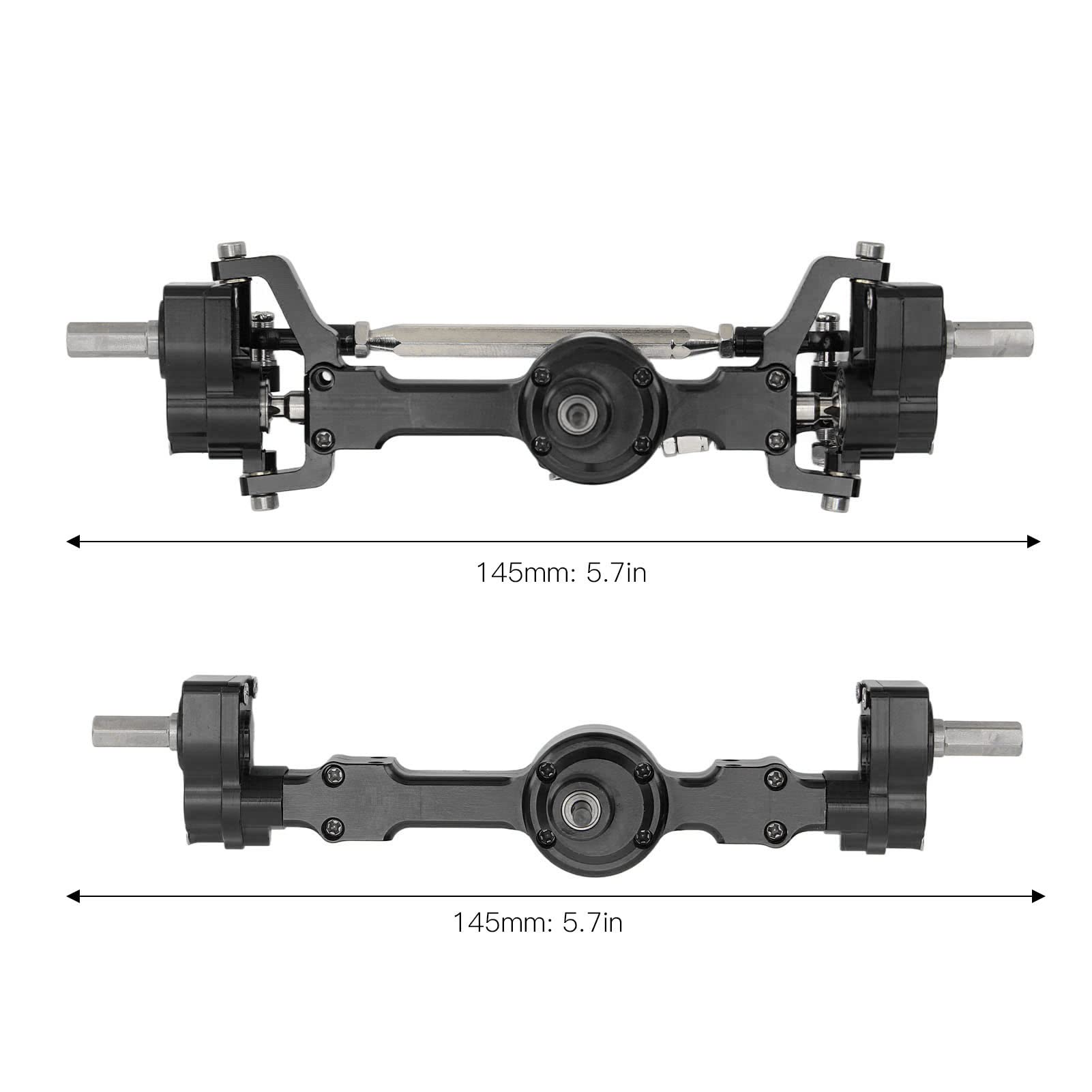 Aluminiowa Oś RC Kompatybilna z MN 90 99S (BLACK)