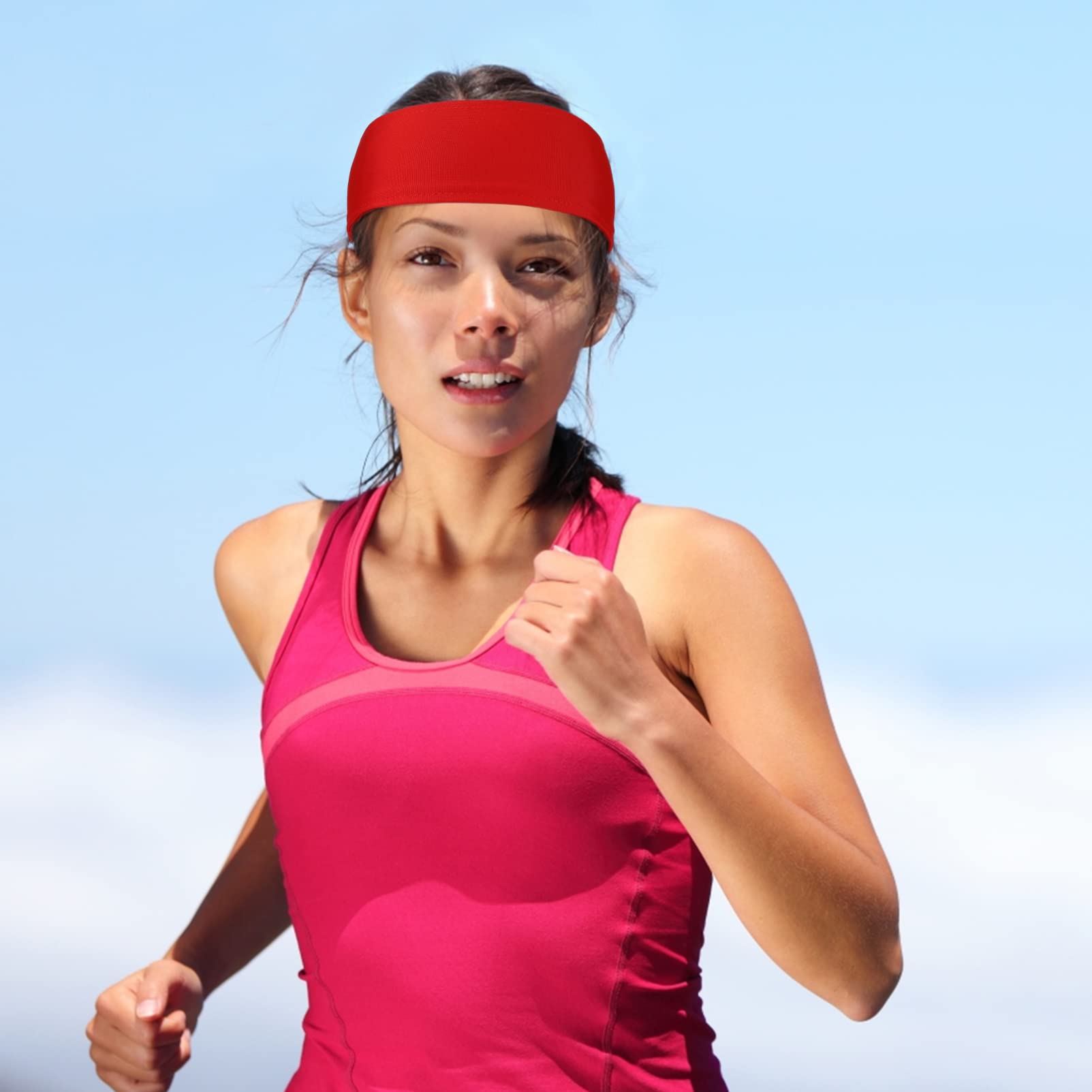Verstellbare Kopfband Stirnbänder Für Männer Und Frauen Elastische Sport Haarbänder Schweißableitende Bandanas Für Workout Und Freizeitaktivitäten Rot Und Grün