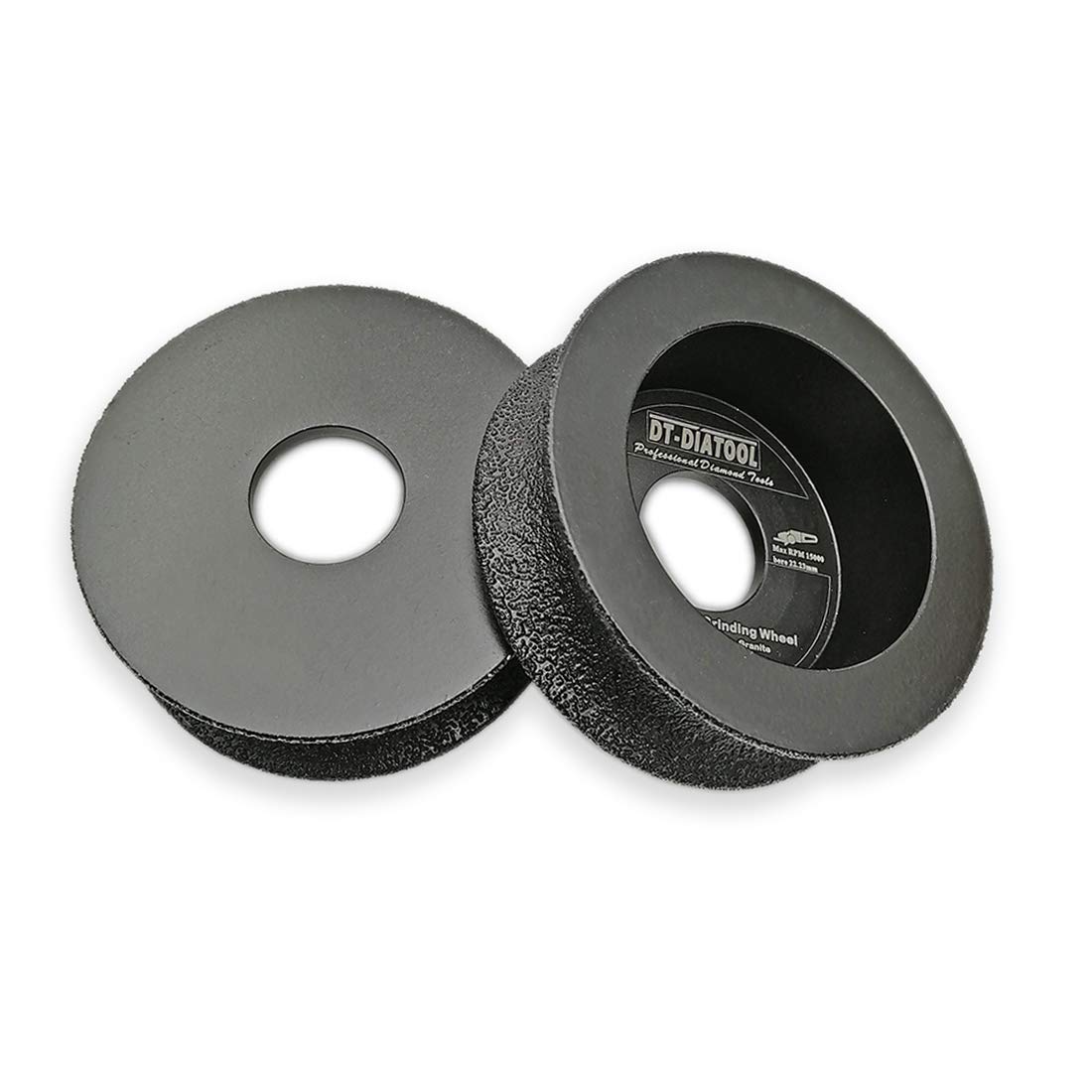 Muela de diamante soldada al vacío 75 mm (3") con eje borde semicircular, grano 60 7/8", varios tamaños(2,20mm)