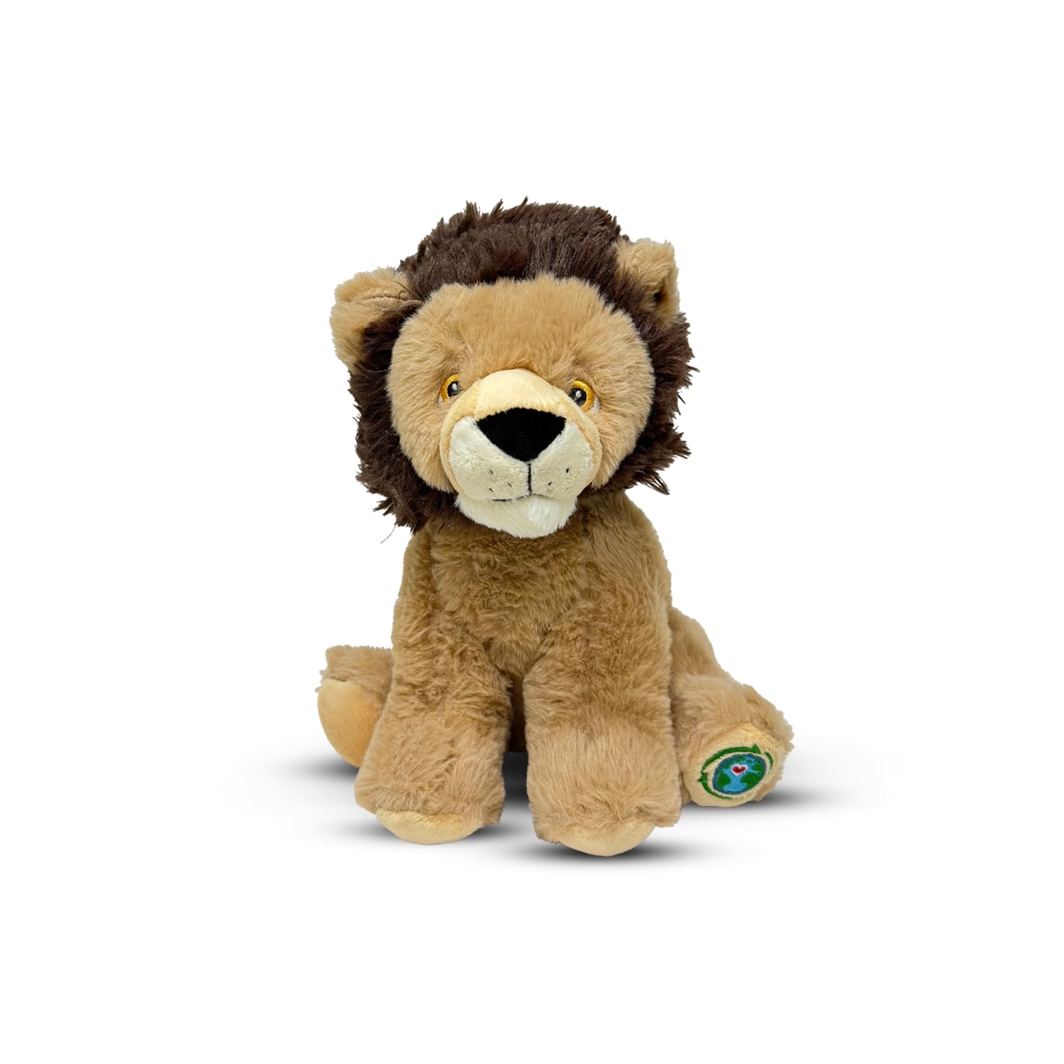 Your Planet 9" Eco Plush Teddy Bear Elephant, Lion, Panda, Gorilla Wildlife Soft Toys| Made from 100% Recycled Plastic|Kawaii Plush Cute Plushies| (Lion) (Lion)