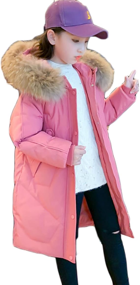 Amazon 子供服 ダウンジャケット コート パーカー 冬服 女の子 ダウンコート フード付き 子供 ジャケット ウェア 防寒着 ダウンコート 防風 アウター ダウンジャケット ロング丈 カジュアル 秋冬 ジャケット あったか コート ジャケット 通販