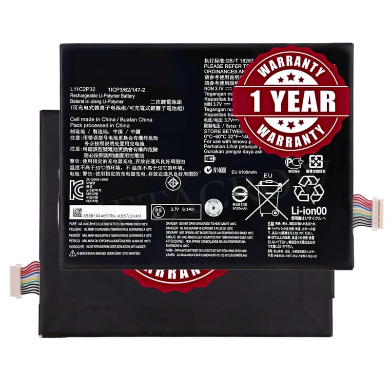 Image of Original L11C2P32 Battery Compatible for Lenovo IdeaTab S6000 | S6000F | S6000H | S6000L - (6340mAh) - 1 Year Warranty MC9