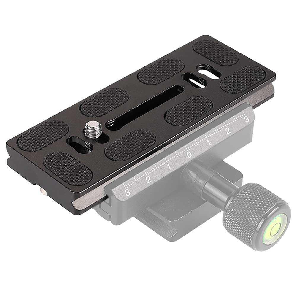 MAKINGTEC Camera Quick Release Plate, QR Small Plate with 1/4"-20 Screw,Tiny Universal Quick Release Plate for Arca Swiss Standard Clamp for DSLR Camera Tripod Ballhead (100MM-3.94")