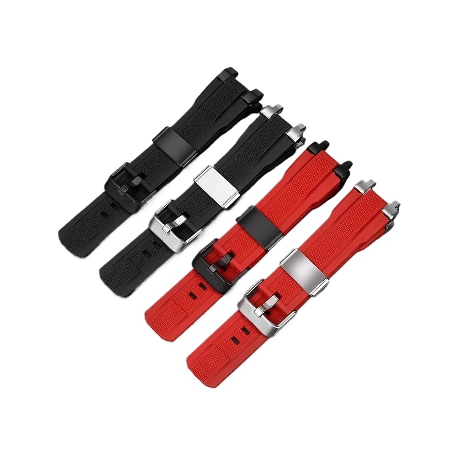 Compatible con el reloj Casio MTG-B1000 Serie G1000 Correa de caucho de resina modificada Correa de reloj Linker de acero sólido de silicona Negro Azul Rojo