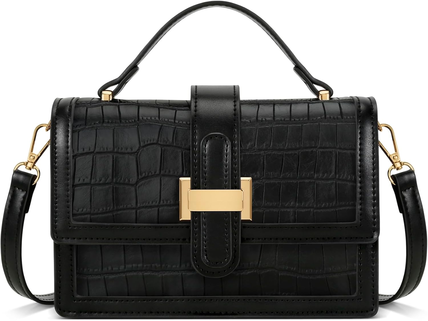 KKXIU Crossbody Bags for Women - Top Handle Purses for Lady, Leather Handbags Shoulder Clutch with Adjustable Shoulder Strap