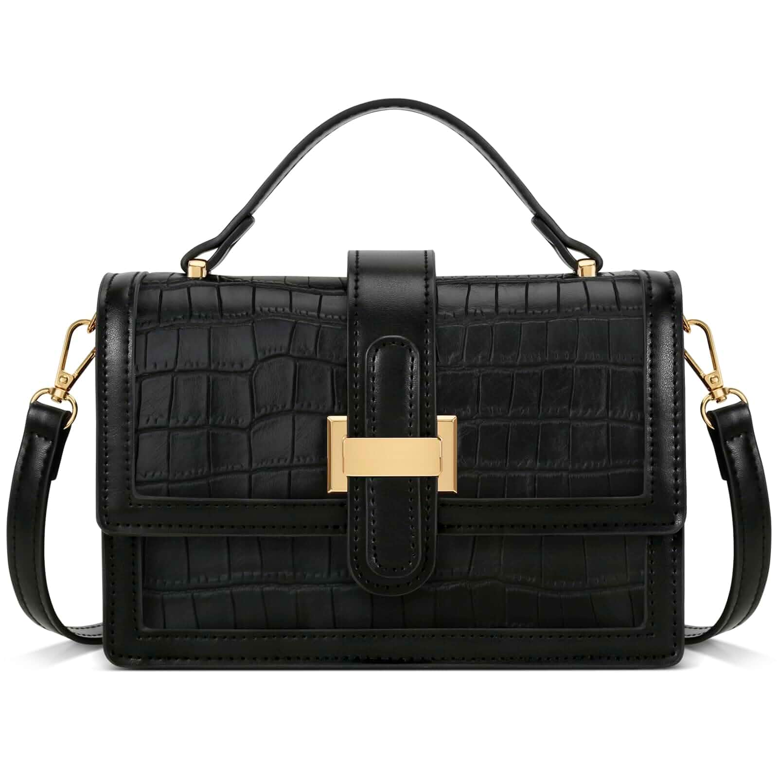 KKXIU Crossbody Bag for Women, Top Handle Purse Small Designer Handbag Adjustable Shoulder Strap, Small Purse for Lady, Shoulder Clutch