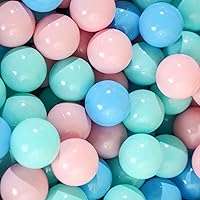 Vista 28 de Paquete de 100, 200, 500 pelotas para alberca de bolas, set de estrellas y redondas, sin BPA, sin ftalatos, no tóxico, a prueba de aplastamiento