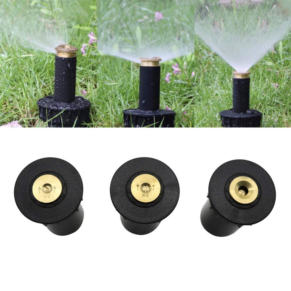 1 sztuk Zraszacze wynurzalne 90-360 stopni Zraszacze ogrodowe z tworzywa sztucznego Regulowana dysza zraszająca ogrodowa Gwint wewnętrzny 1/2" (Color : 180 degrees)
