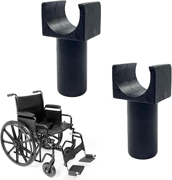 Wheelchair Seat Rail Guide Fits 7/8" Tubing - Transport Chairs & Steel Standard wheelschairs Common Replacement Part, 2 Pcs A