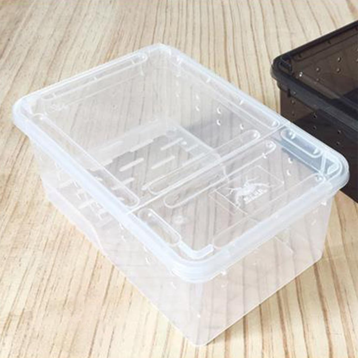 BESTYASH Vasca per Tartarughe Rettili in Plastico con Piattaforma e Area Riposo per Esercitare capacità di Arrampicata e Alimentazione in Ambiente Adatto