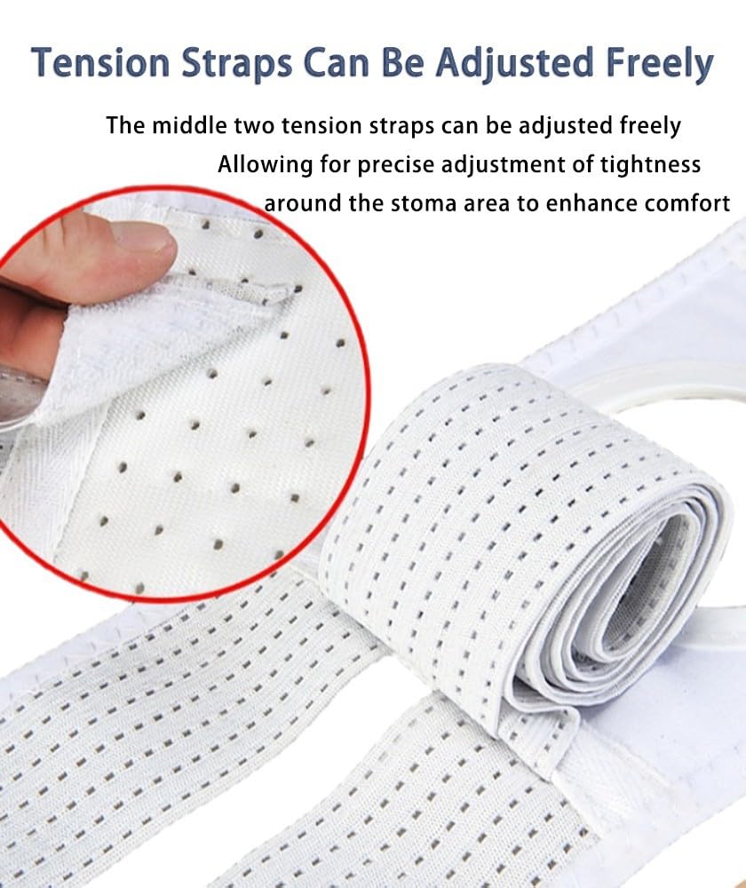 Cintura Per Stomia,Fascia Ernia Parastomale Supporto Addominale Post-Operatorio Cintura Elastica Regolabile Uomo Donna Tasca Incorporata Sacche Colostomia/ileostomia