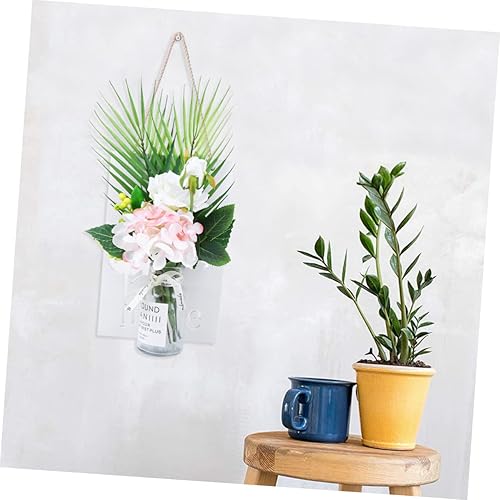 Miniatura 9 de ARTIBETTER Flor falsa 2 juegos de adornos colgantes nacarados flores artificiales decoraciones fondo de pared decorativo flor falsa