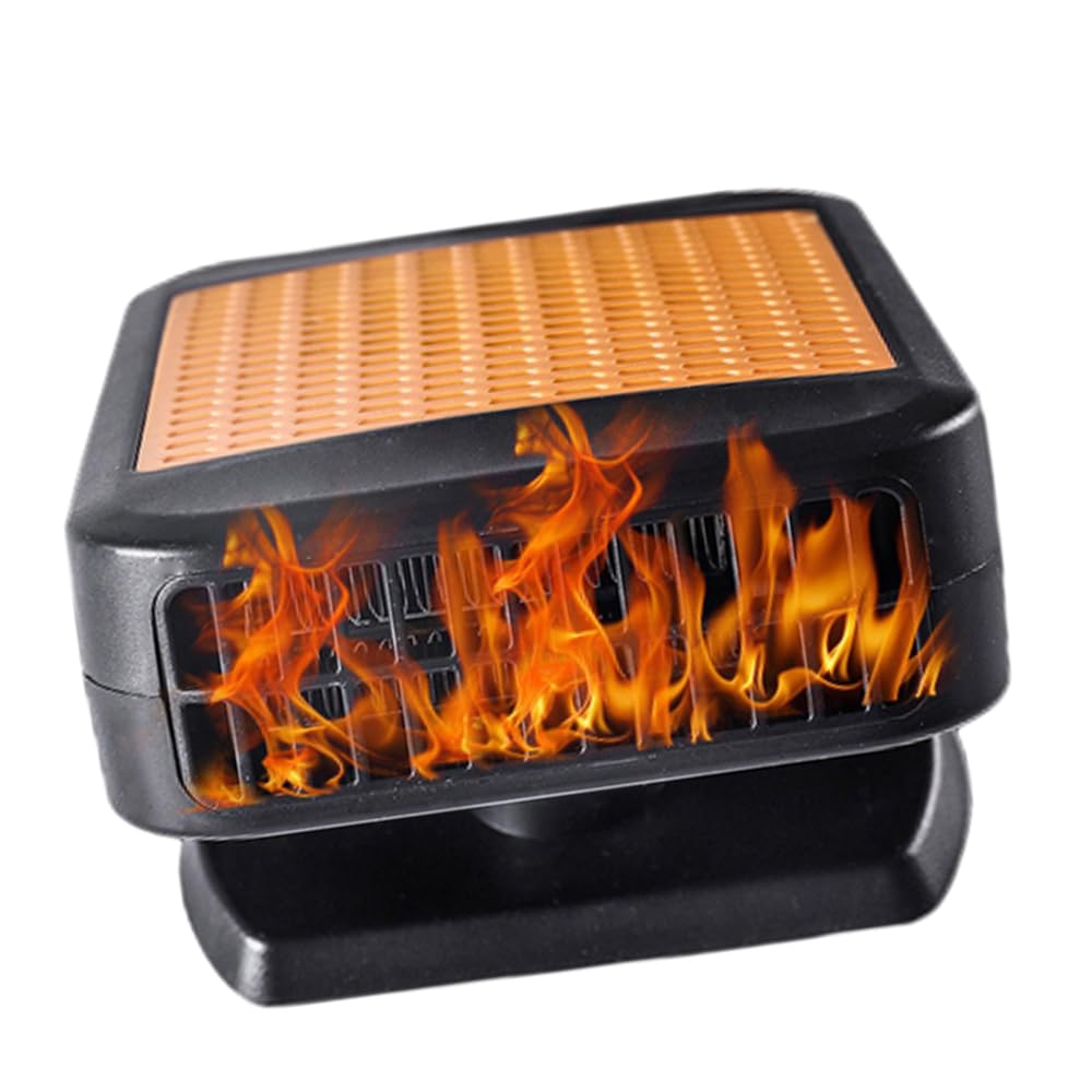 Riloer Ventilador eléctrico del calentador del coche 12V calefactor coche mechero 300w Calentador de aire Ventilador Temperatura Calefacción Descongelador Desempañador