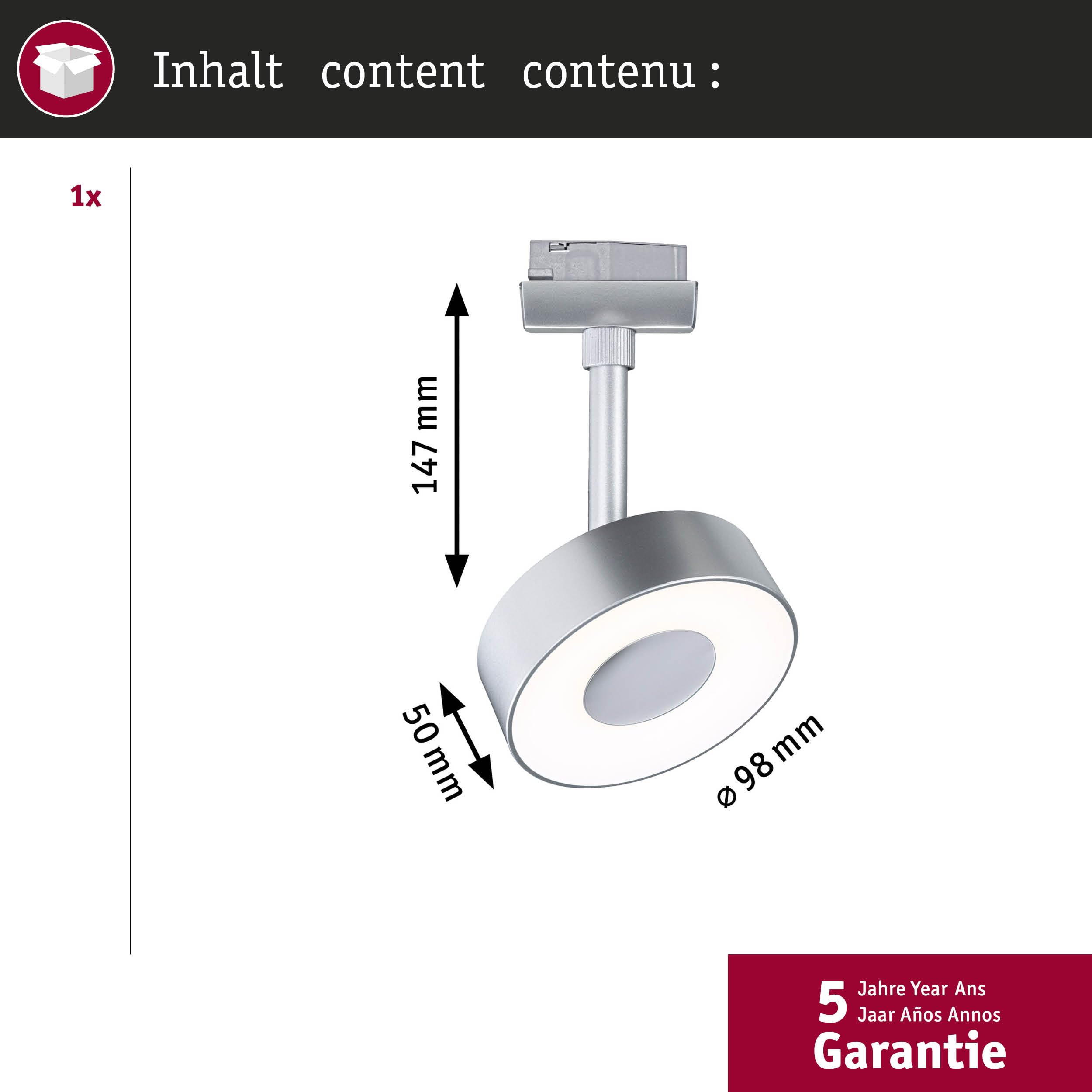 Paulmann Hochvolt-Schienensystem-Leuchte URail 5W LED Chrom (matt)