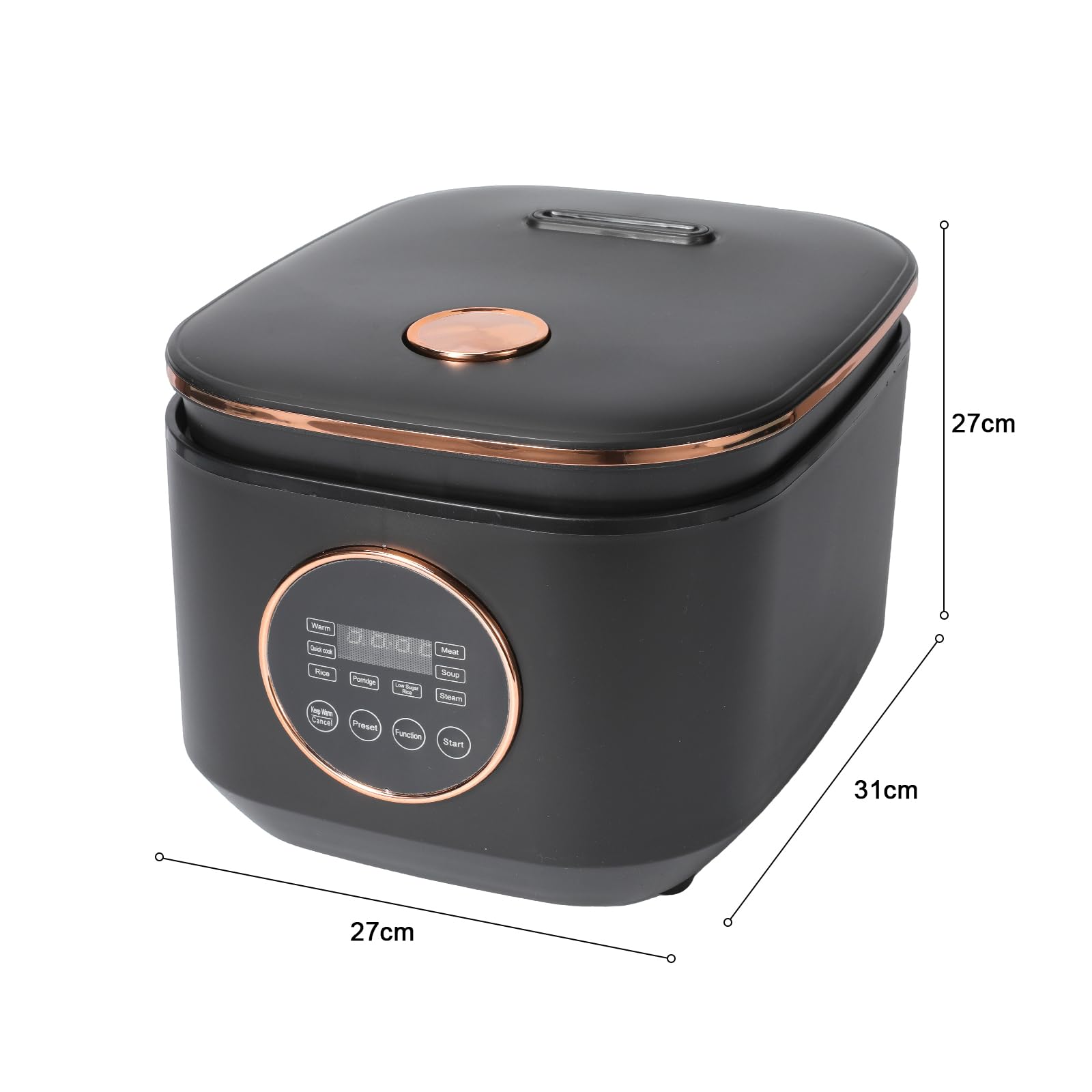 Cuisinière De Riz Mini，Cuiseur De Riz Intelligent 5L，9 Modes De Cuisson，Glaçure En Céramique Antiadhesive，Prévoyance Intelligente，Chauffage Automatique，Amovible