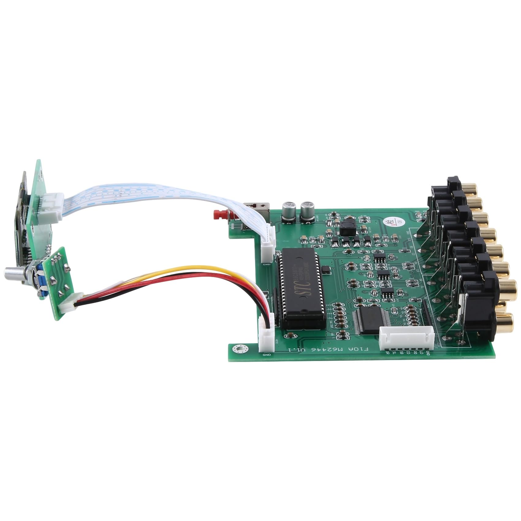 DLHiFi F11 M62446 Preamplificador 5.1 6 Canales Control Remoto Totalmente Independiente Pantalla OLED para Amplificador HiFi