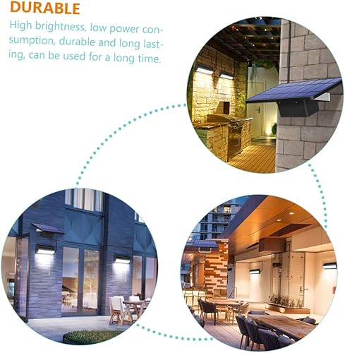 Miniatura 7 de Uonlytech 1 Unidades de luz solar de pared al aire libre al aire libre aplique de noche luz solar lámpara de noche lámparas solares interior luz