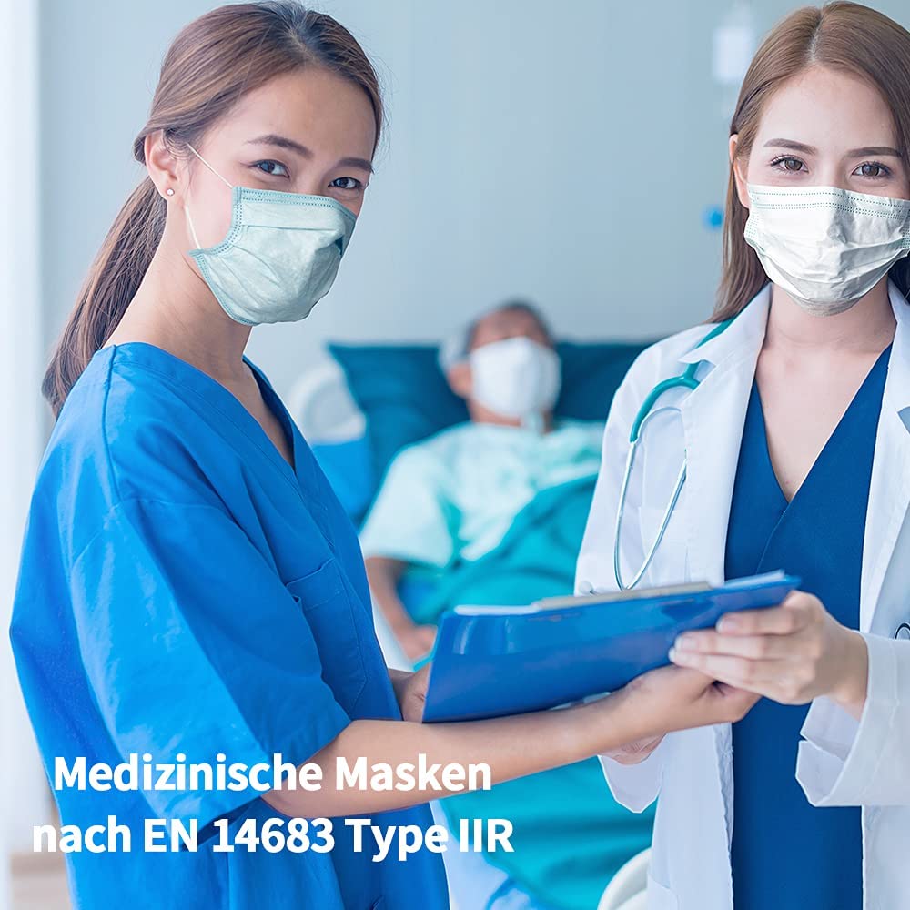 Produktbild von SYMTEX OP-Masken Mini Model S – Medizinische Chirurgische Masken Type IIR (EN 14683) 3-lagig, 50 Stück