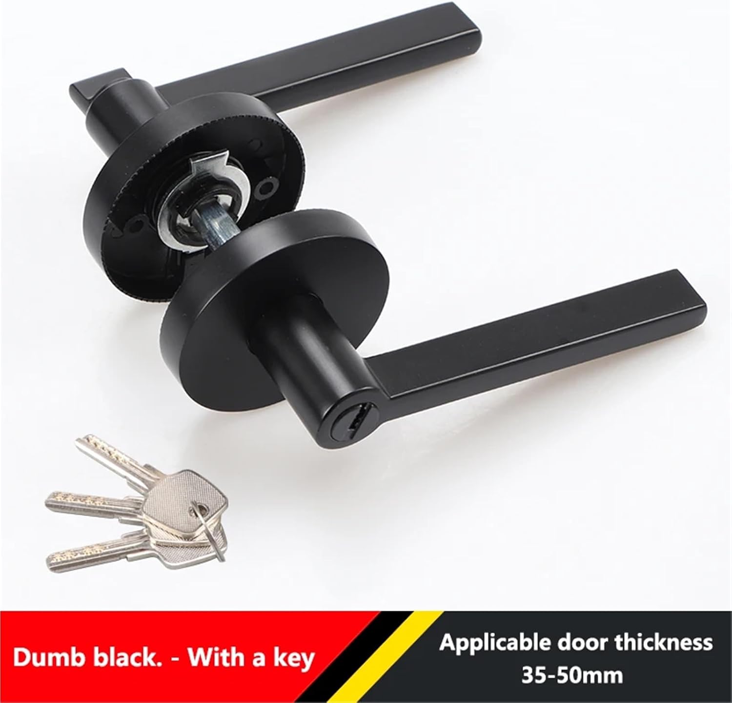 Round Silent Zinc Alloy Keyless Door Lock Hardware 1Pcs(Round - with Key-1)