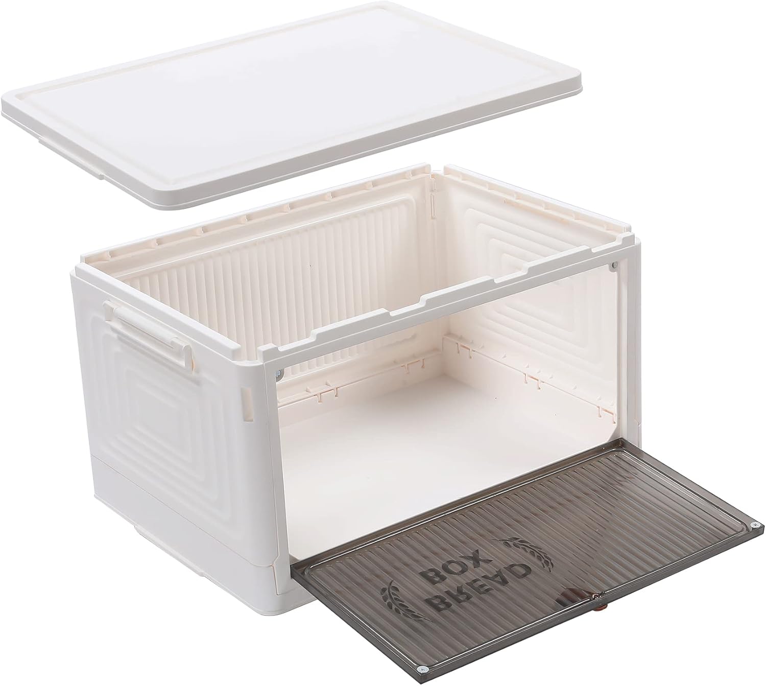Foldable Bread Box Stackable Storage for Homemade Bread, Bagels
