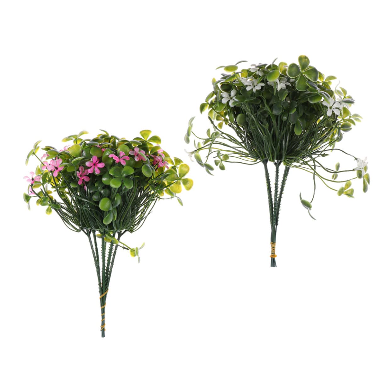 DECHOUS 2 Sets Simulierte Mini-sukkulenten Kunststoff-blumendekoration Dürreresistent Stilvolles Grün für Ihren Wohnraum Stück