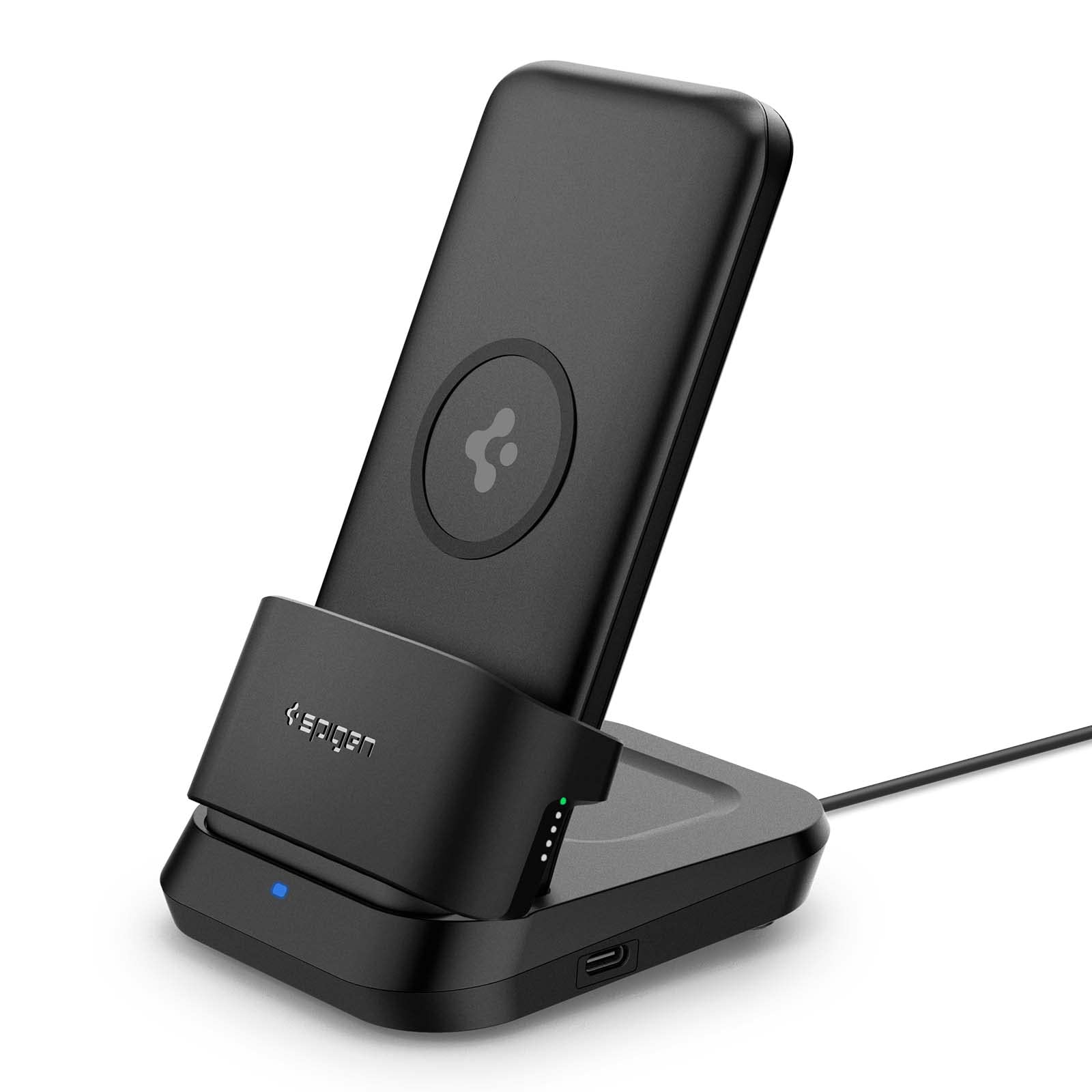 Spigen 5in1 10000mAh Wireless Power Bank with USB-C Dual Charging Dock for Airpods and Smartwatches, Lithium Polymer - Black (B0C5D7BM1L) Amazon Price History, Amazon Price Tracker