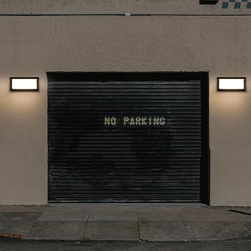 Miniatura 8 de Asilan - Aplique de pared LED para exteriores de 18 W, IP65, impermeable, luz cálida en 1300 lúmenes, 3000 K, lámparas de porche y patio, montaje en