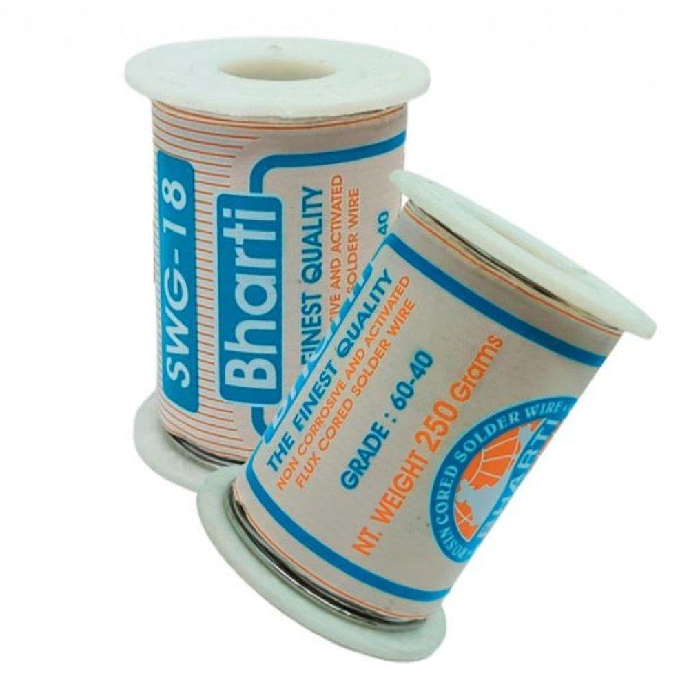 GILHOT® Bharti Flux Cored Solder Wire Grade 60-40 SWG-18 (250gm)- Tin Lead Rosin core solder wire for electrical soldering (B0CXXZQF6J) Amazon Price History, Amazon Price Tracker