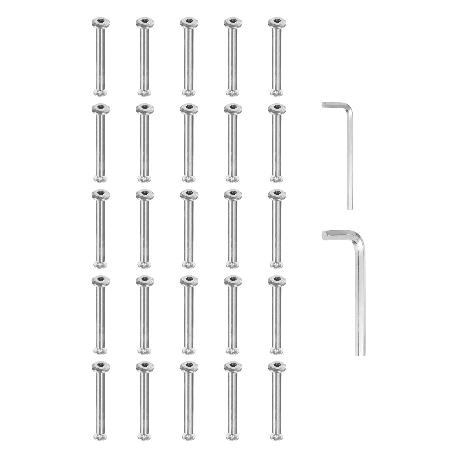 PATIKIL M2x3mm Hex Chicago Screws 3x25mm