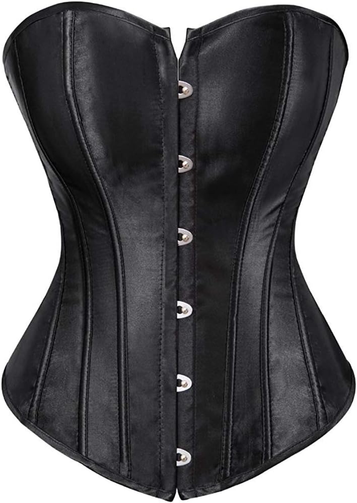 Women's Sexy Boned Overbust Shaper Push Up Bodysuit Lace up Corsets and Strap Bustiers Top S-6XL