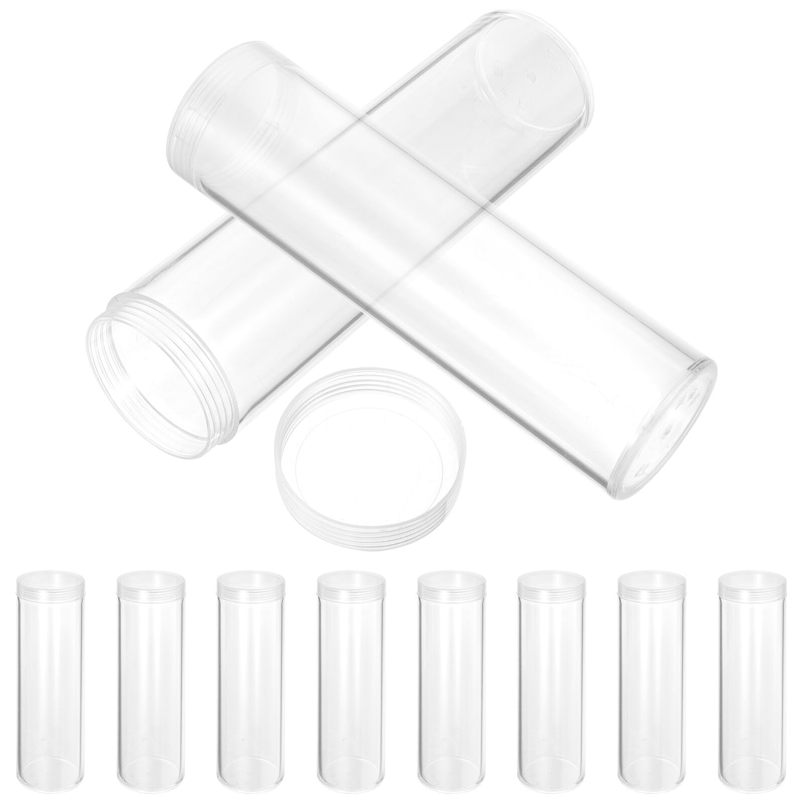 Tubos para monedas de 32 mm evitan rayaduras y oxidación gracias a su tapa de cierre firme