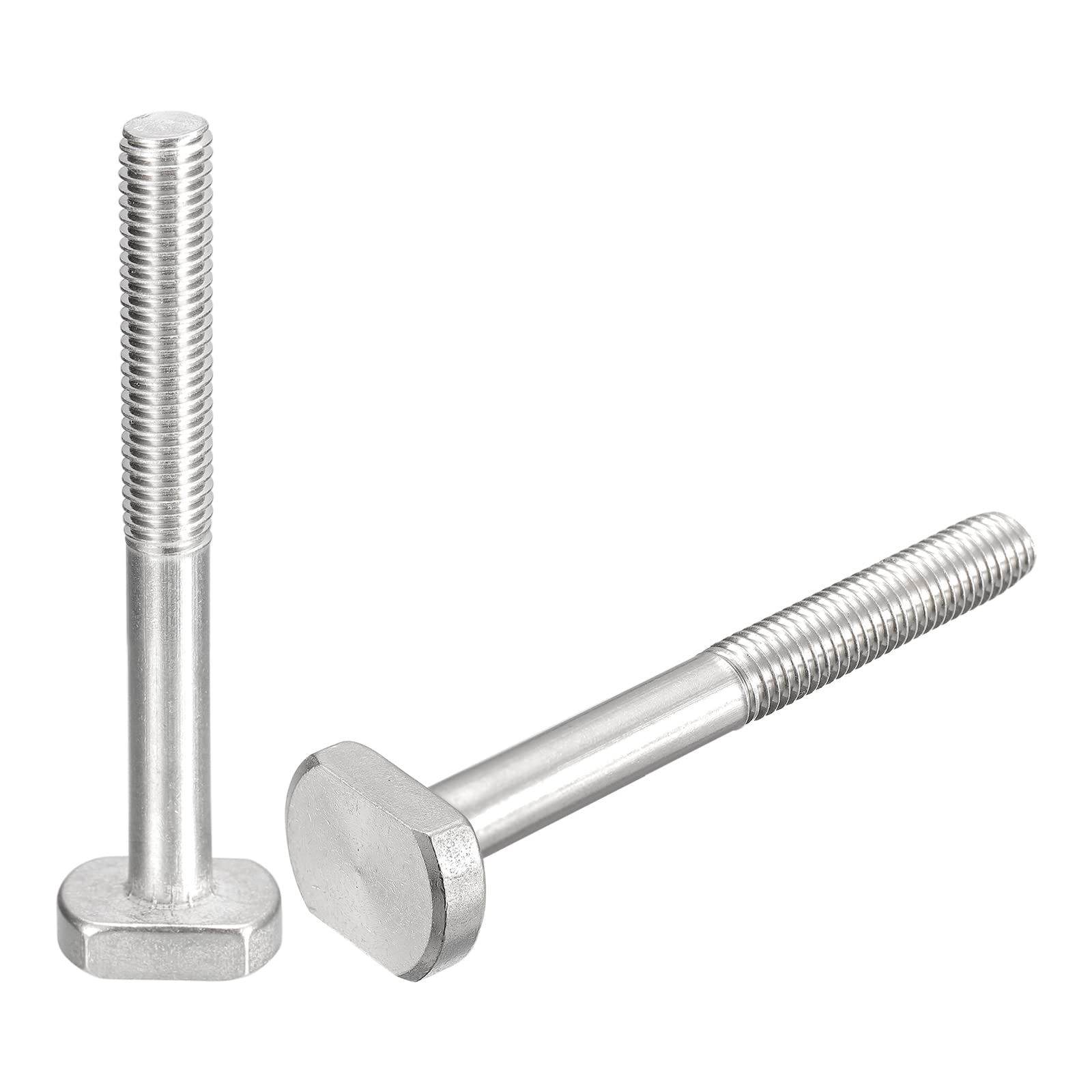 uxcell T-Slot Bolts, 2pcs M10x90mm T Slot Drop-in Stud Sliding Bolts 304 Stainless Steel T Shape Screws for T Track