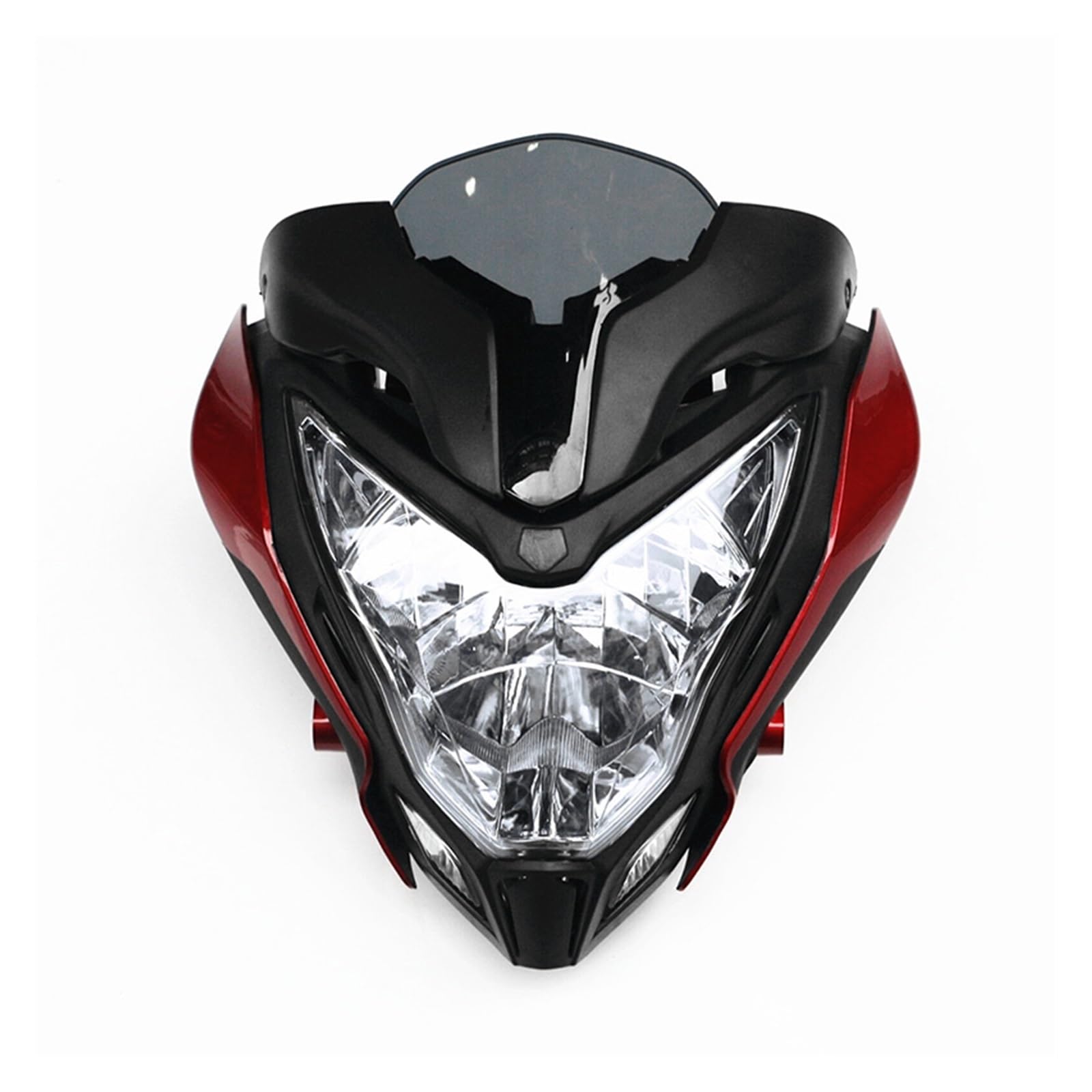 Motorcycle Headlight Assembly Headlamp with Fairing Black Yellow Red Compatible with Bajaj Pulsar 150 200(Red 1pcs)