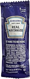 RiverBlue Mayonnaise Packets – 50-Pack of Convenient, Single-Serve Mayo for Travel, Restaurants, Picnics & More