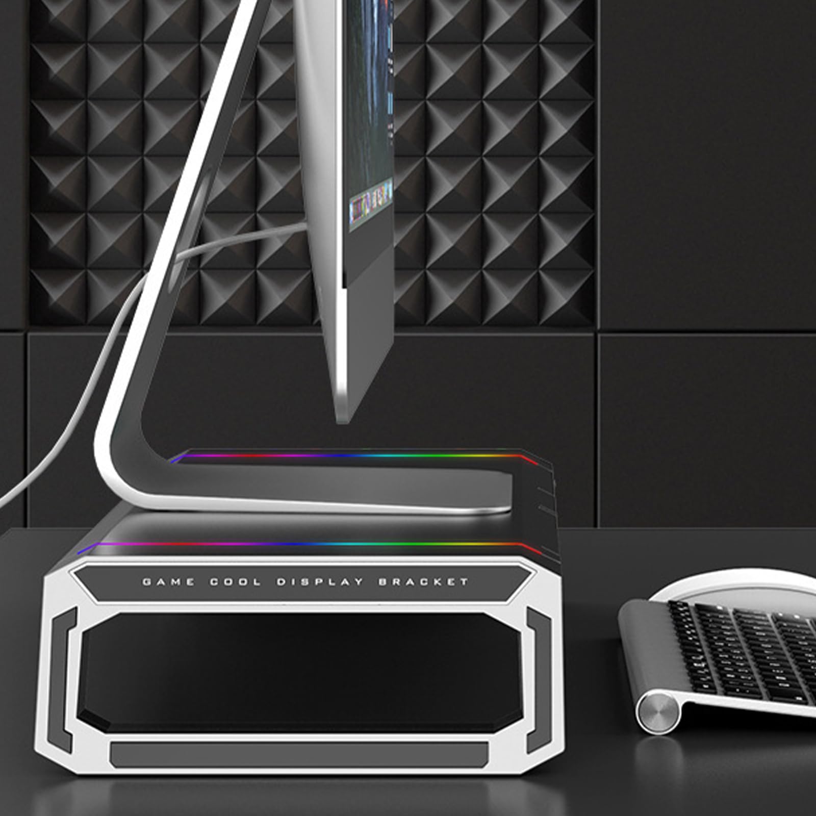 UncleS Moniteurs De D'écoute 30 Kg 'Ours Rack Poids avec des Colonnes 'éoutelles Pliables du Port USB avec Tiroir Rangement Et Emplacement Téléphonique pour Le Bureau des Moniteurs USB
