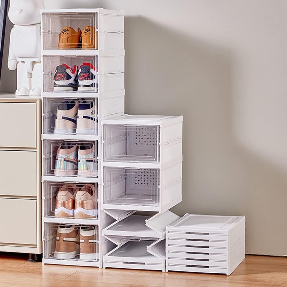 Raawan Portable Shoe Rack 4 Tier – Multi-Functional Storage Cabinet for Heels, Boots, and Sneakers. Collapsible, Folding Organizer with Door for Convenient and Space-Saving Storage (B0DDC9DSMV) Amazon Price History, Amazon Price Tracker