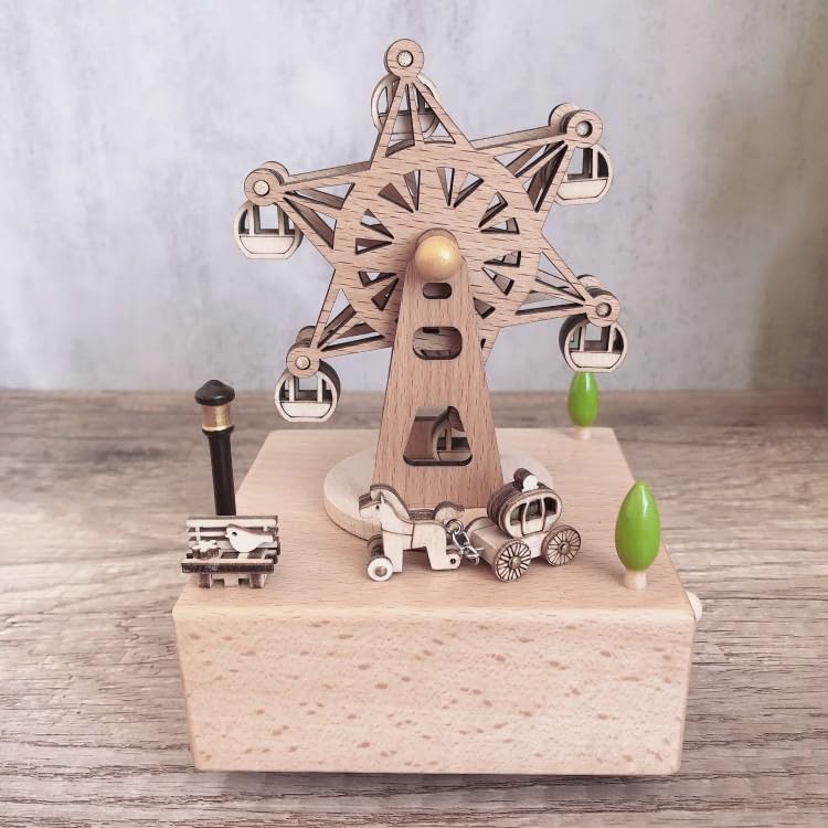 Amazon.co.jp: YOROXRG 木製オルゴール ヴィンテージオルゴール