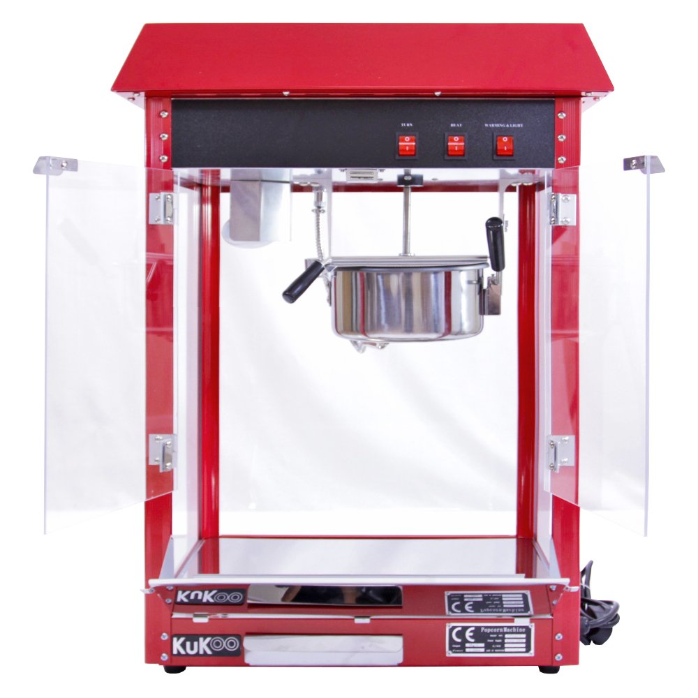 Máquina para Hacer Palomitas de Maíz Profesional Popcorn Maker Palomitera Acero Dulces Caramelo Capacidad 230g Fácil Limpieza 24 Meses Garantía Eléctrica Apto para Eventos Bares Fiestas Restaurantes