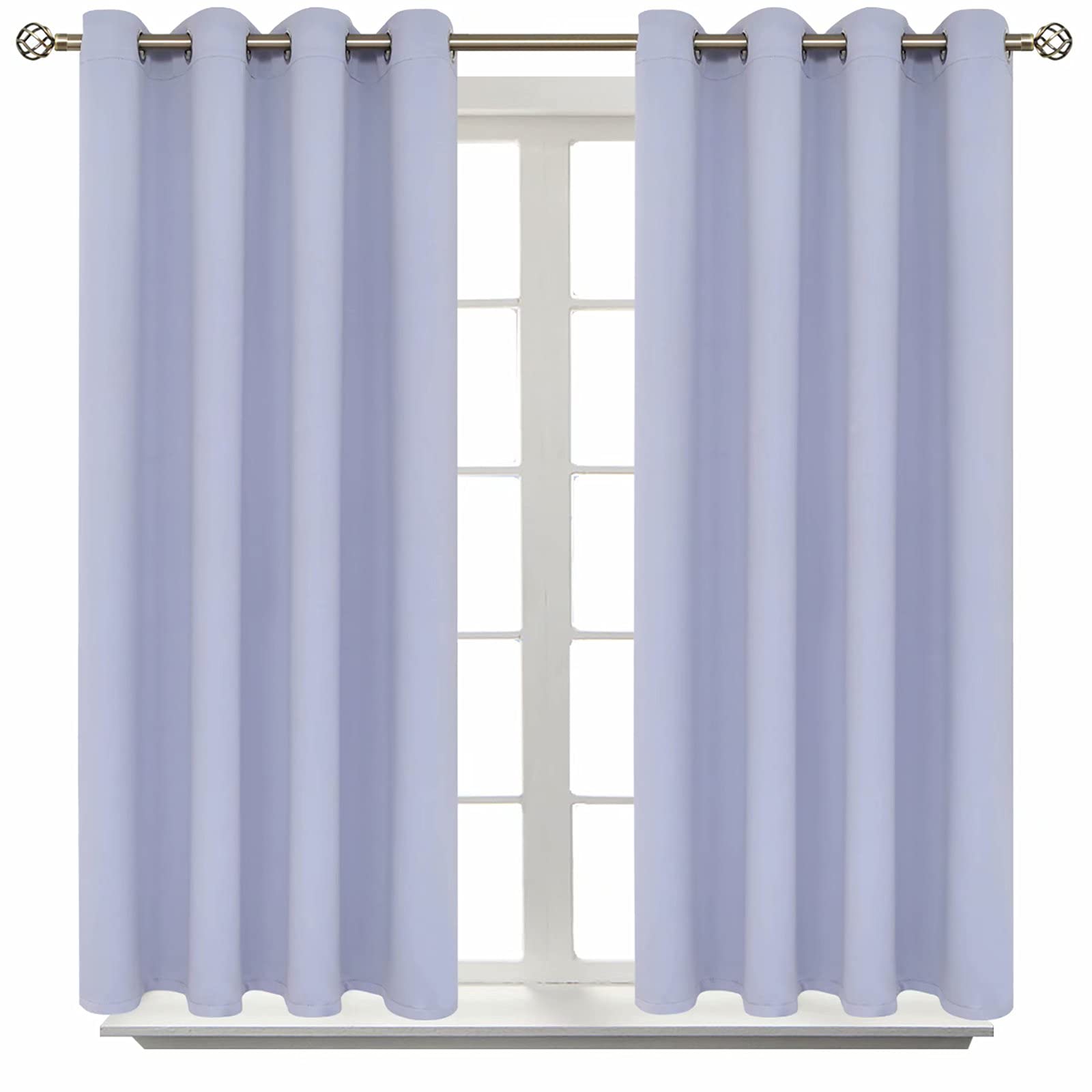 BGment Short Curtains for Small Window 45 Inch Long - Lavander 2 Panels