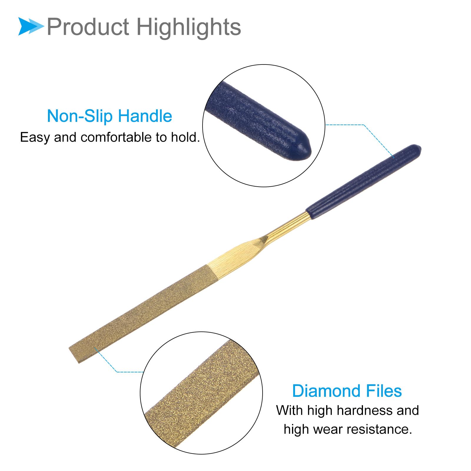 CoCud Diamond Coated Needle File,, 4.5x180mm - Image 4