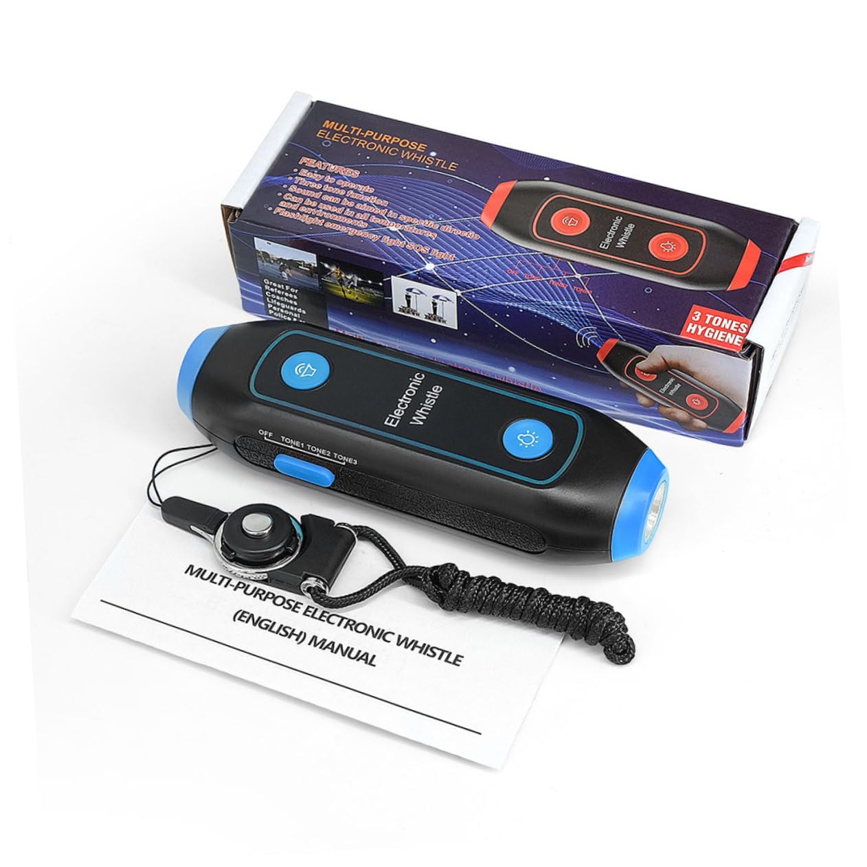 BESPORTBLE Fischio Elettronico Fischio da Tennis Cavo Spina USB Fischio di Fischio di Emergenza del Corno d'Aria Strumento Dispositivo di Abbaio Non Mai di Notte