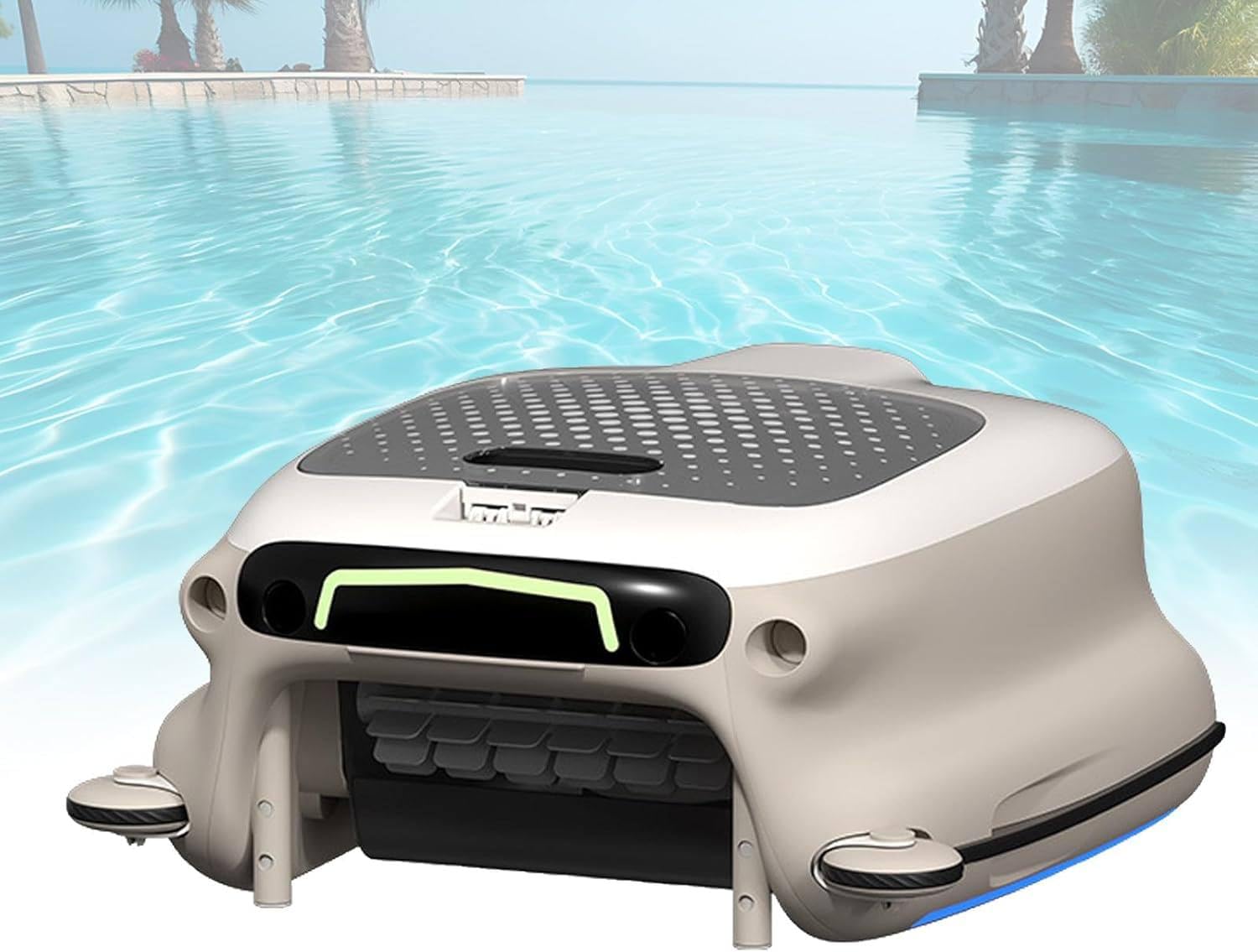 WYBYYDS Pool Cleaner Robot, 30W Manual Remote Control Pool Skimmer Robotic, 10 L Filter Basket, Remote Control Pool Robot, Wireless Pool Skimmer Robot
