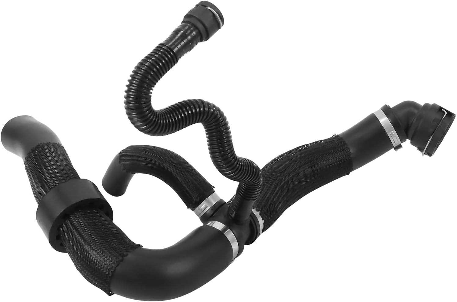 Engine Radiator Coolant Reservoir Expansion Tank and Coolant Outlet Hose Compatible with Jeep Renegade 2015-2021 Compass 2017-2022 2.4L Replaces 68380330AB 68380330AA 68249896AC 603841 603-841