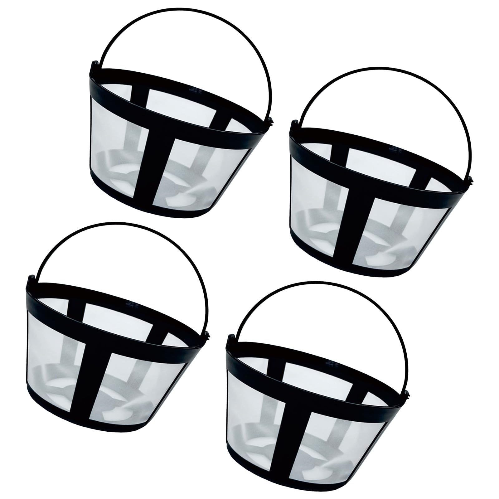 MICFENY Pack Of 4 Reusable Nylon Coffee Permanent Basket Coffee Filter Strainer Tool For Coffee Maker And Brews