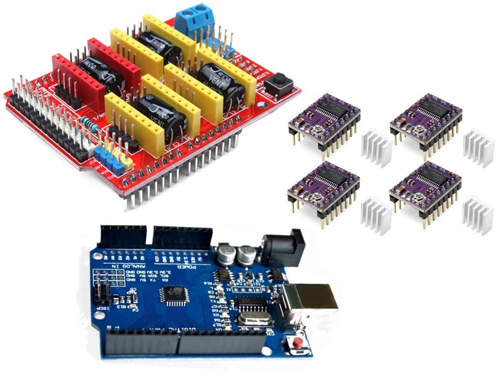 PACK 3D PRINTER - Development Board + CNC Shield V3 Expansion Board + 4pcs DRV8825 Stepper Motor Driver