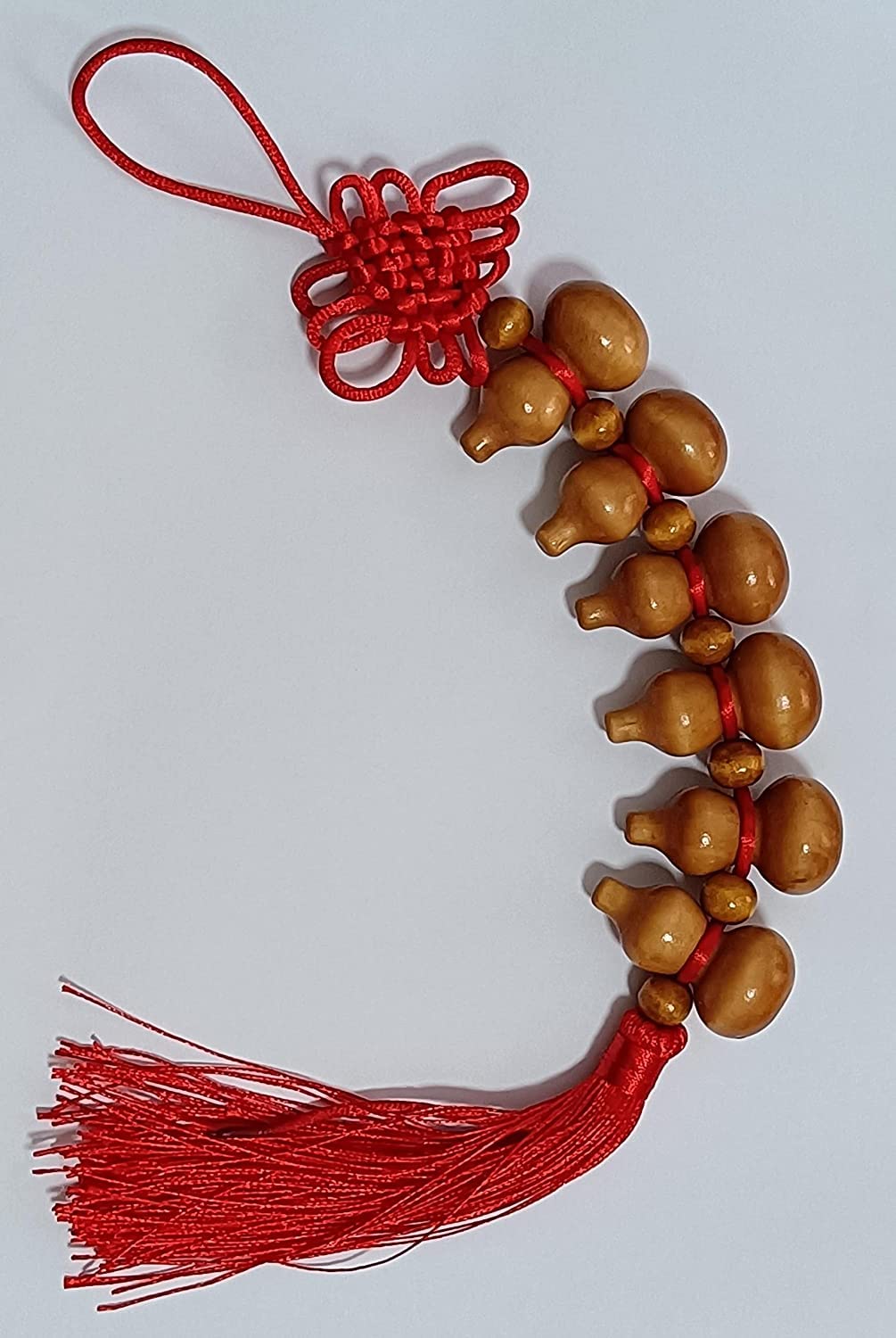 Chinese Traditional feng Shui wu luo(hulu)/Six Hoist Gourd,Chinese fengshui,Peach Wood hulu,Bring Good Luck