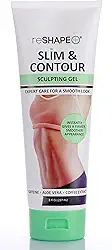 Gel anticelulite para fortalecer a pele – creme firmador, emagrecimento e hidratante para queimar gordura ajuda a reduzir estrias e apertar as pernas, braços, estômago e bumbum – gel escultura fino e contornado da reShape+, 227 g.
