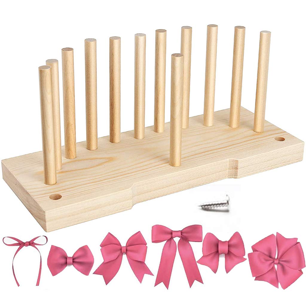 SweoMultipurpose Bow Maker for Ribbon Wooden Bow Making Tool for Ribbon Crafts DIY Decoration for Christmas Valentine's Day Bowdabra Bow Maker