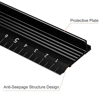 Amazon.co.jp: uxcell メタル定規 60 cm メートル法定規メジャー